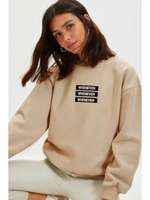trendyol Bluza w kolorze beżowym rozmiar: S