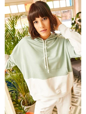 trendyol Bluza w kolorze biało-jasnozielonym rozmiar: S