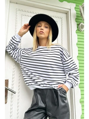 trendyol Bluza w kolorze czarno-białym rozmiar: M