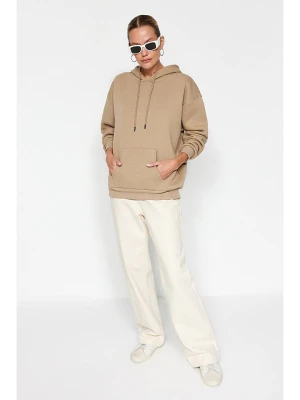 trendyol Bluza w kolorze jasnobrązowym rozmiar: L