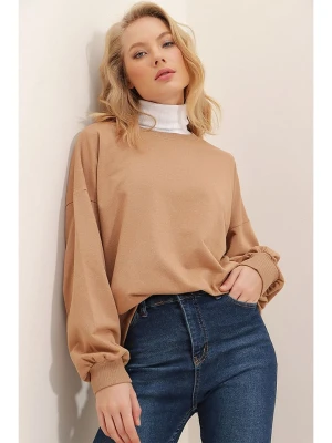 trendyol Bluza w kolorze jasnobrązowym rozmiar: M