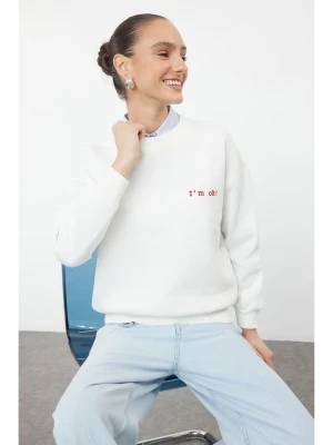 trendyol Bluza w kolorze kremowym rozmiar: M