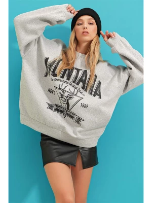 trendyol Bluza w kolorze szarym rozmiar: L