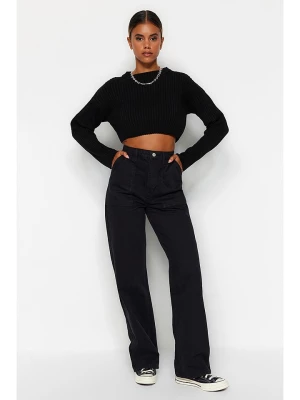 trendyol Dżinsy - Comfort fit - w kolorze czarnym rozmiar: 34