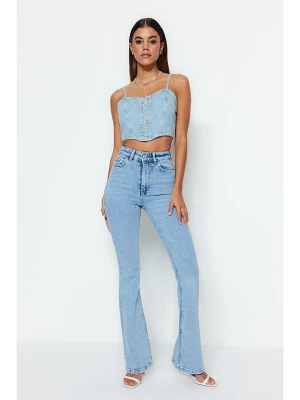 trendyol Dżinsy - Flaire fit - w kolorze błękitnym rozmiar: 42