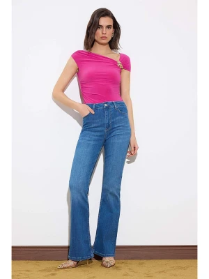 trendyol Dżinsy - Flare fit - w kolorze niebieskim rozmiar: 40