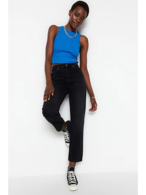trendyol Dżinsy - Mom fit - w kolorze czarnym rozmiar: 36