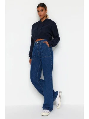 trendyol Dżinsy - Mom fit - w kolorze niebieskim rozmiar: 36
