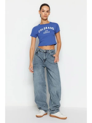 trendyol Dżinsy - Mom fit - w kolorze niebieskim rozmiar: 42