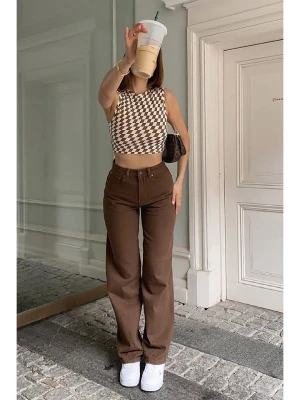 trendyol Dżinsy - Regular fit - w kolorze brązowym rozmiar: 36