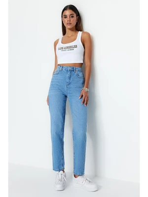 trendyol Dżinsy - Tapered fit - w kolorze błękitnym rozmiar: 42