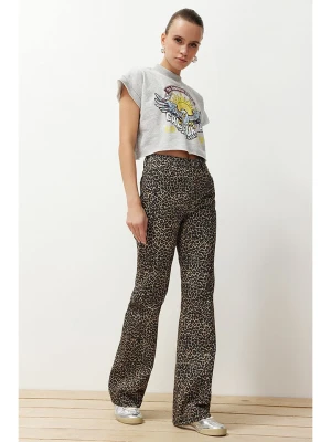 trendyol Dżinsy w kolorze beżowo-czarnym rozmiar: 36