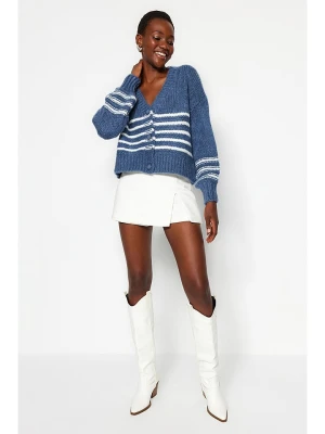 trendyol Kardigan w kolorze granatowo-białym rozmiar: M