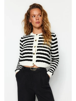 trendyol Kardigan w kolorze kremowo-czarnym rozmiar: M