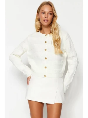 trendyol Kardigan w kolorze kremowym rozmiar: L
