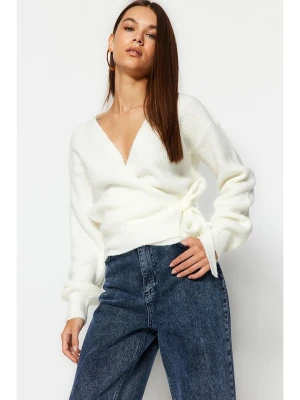 trendyol Kardigan w kolorze kremowym rozmiar: L