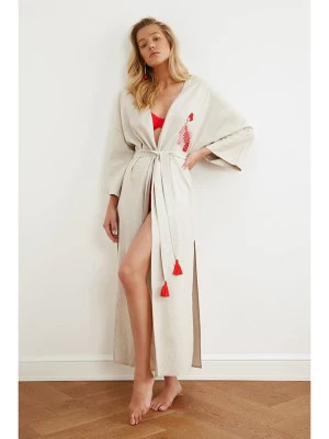 trendyol Kimono w kolorze beżowym rozmiar: 42