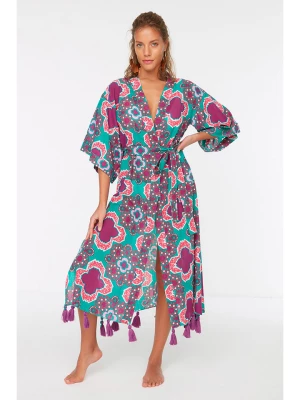 trendyol Kimono w kolorze turkusowo-fioletowym rozmiar: S/M
