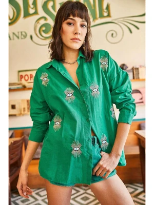 trendyol Koszula w kolorze zielonym rozmiar: L