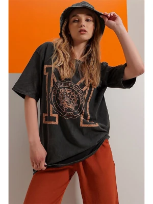 trendyol Koszulka w kolorze antracytowym rozmiar: 36