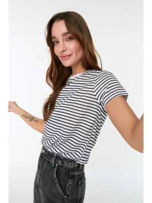trendyol Koszulka w kolorze biało-czarnym rozmiar: S