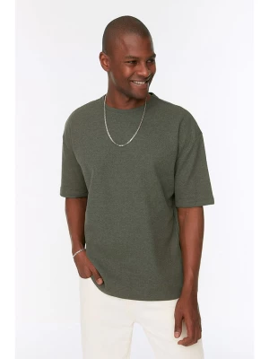 trendyol Koszulka w kolorze khaki rozmiar: L