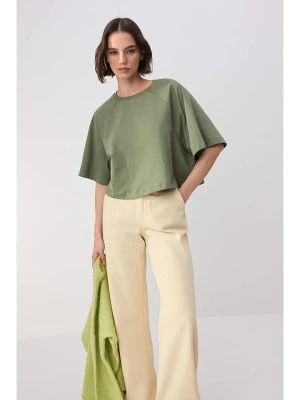 trendyol Koszulka w kolorze khaki rozmiar: L / XL
