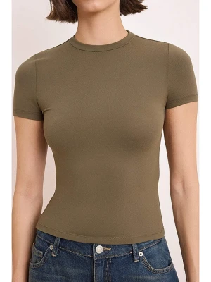 trendyol Koszulka w kolorze khaki rozmiar: S