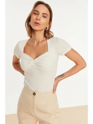 trendyol Koszulka w kolorze kremowym rozmiar: XS