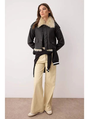 trendyol Kurtka koszulowa w kolorze czarno-beżowym rozmiar: XL