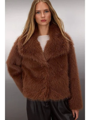 trendyol Kurtka pluszowa w kolorze brązowym rozmiar: S