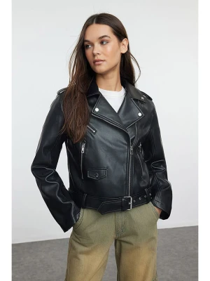 trendyol Kurtka przejściowa w kolorze czarnym rozmiar: M