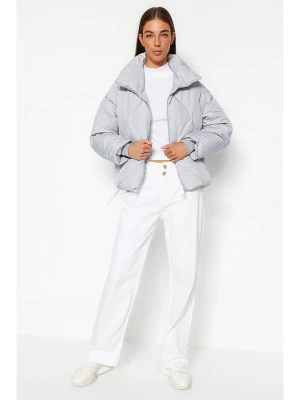 trendyol Kurtka przejściowa w kolorze jasnoszarym rozmiar: L