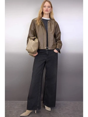 trendyol Kurtka przejściowa w kolorze oliwkowym rozmiar: S