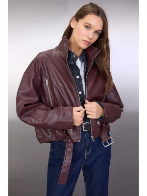trendyol Kurtka w kolorze bordowym ze skóry syntetycznej rozmiar: XXS