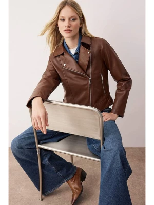 trendyol Kurtka w kolorze brązowym ze skóry syntetycznej rozmiar: L