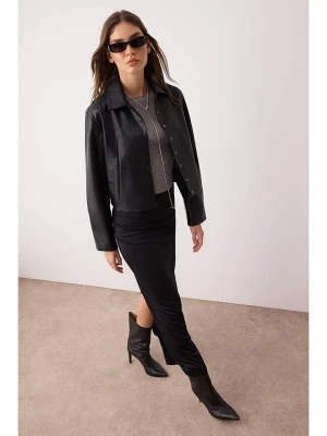 trendyol Kurtka w kolorze czarnym ze skóry syntetycznej rozmiar: XL