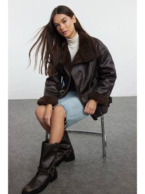 trendyol Kurtka zimowa w kolorze brązowym rozmiar: L