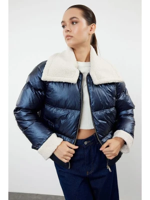 trendyol Kurtka zimowa w kolorze granatowym rozmiar: L