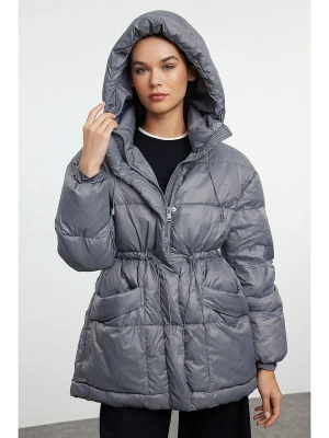 trendyol Kurtka zimowa w kolorze szarym rozmiar: M