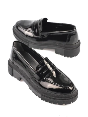 trendyol Mokasyny w kolorze czarnym rozmiar: 38