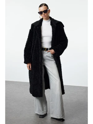 trendyol Płaszcz pluszowy w kolorze czarnym rozmiar: 34