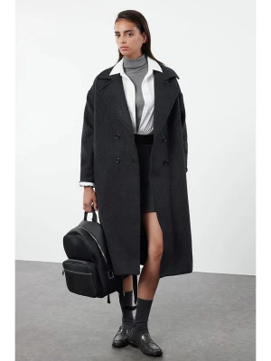 trendyol Płaszcz przejściowy w kolorze antracytowym rozmiar: 42