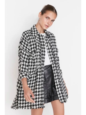 trendyol Płaszcz przejściowy w kolorze czarno-białym rozmiar: XS