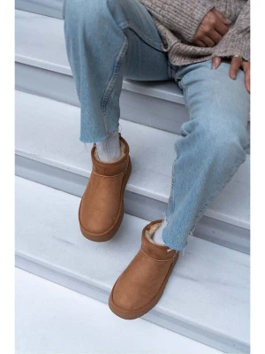 trendyol Skórzane botki w kolorze jasnobrązowym rozmiar: 39