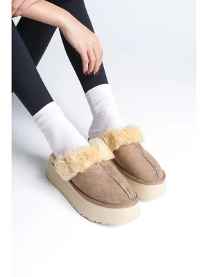 trendyol Slippersy w kolorze jasnobrązowym rozmiar: 39