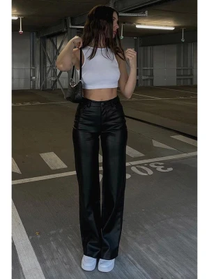 trendyol Spodnie w kolorze czarnym rozmiar: L