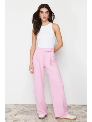 trendyol Spodnie w kolorze jasnoróżowym rozmiar: S