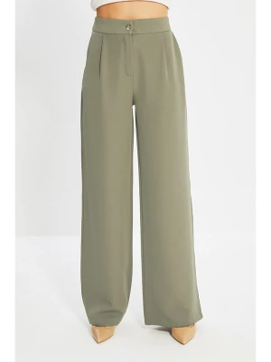 trendyol Spodnie w kolorze khaki rozmiar: 34
