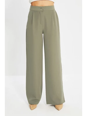 trendyol Spodnie w kolorze oliwkowym rozmiar: 36